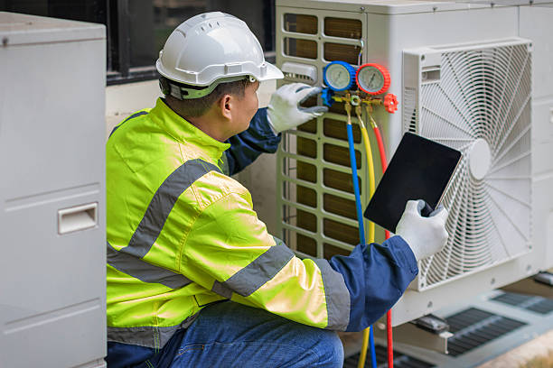 Professional Air Duct Cleaning technician working in Polk, OH